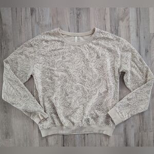 Rylee + Cru Cream Wild Rose Sweatshirt, 12-14Y (X1)